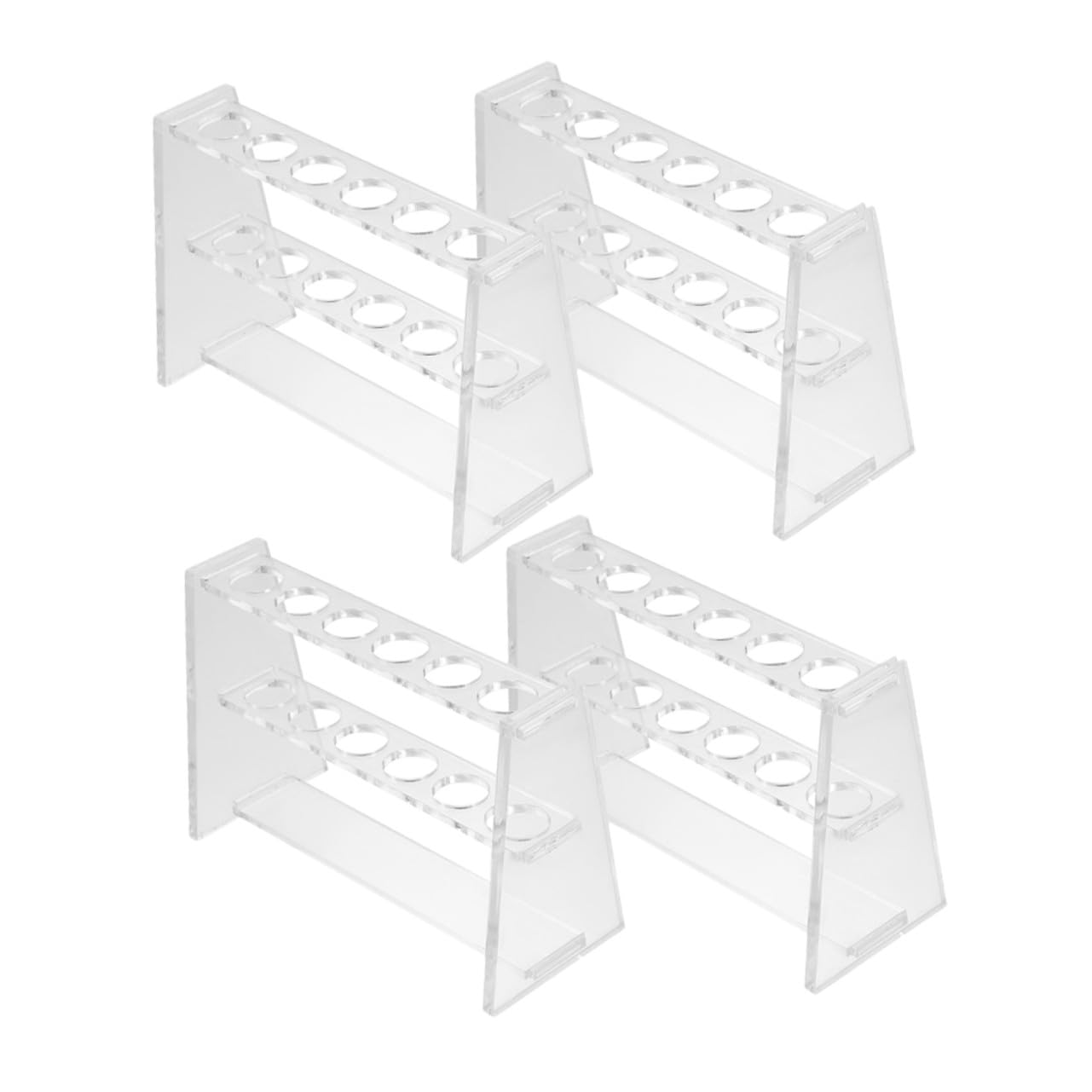 PRETYZOOM 8 Pezzi Supporto Trasparente per Provette Portaprovette con Organizer Laboratorio per Chimica e Biologia Struttura Stabile per Gestione Efficiente Campioni