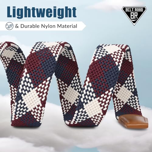 Elastic Braided Belt Men - Multicolored Woven Belt for Golf Work Casual, Stretch Comfort for Jeans Pant Shorts3