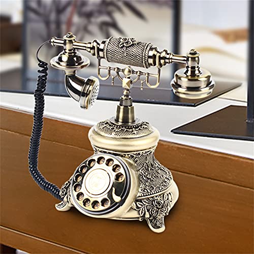 Teléfono fijo vintage con disco giratorio miniatura 5
