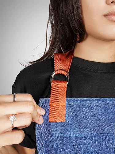 Image of 100% Cotton Unisex Apron - Adjustable Neck Straps, Vibrant Print, Reinforced Stitching, Multipurpose& Deep Pocket - for Cooking, Catering, Gardening, Painting-Printed Aprons