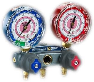Yellow Jacket 49862 R410a Manifold with Red & Blue Gauge