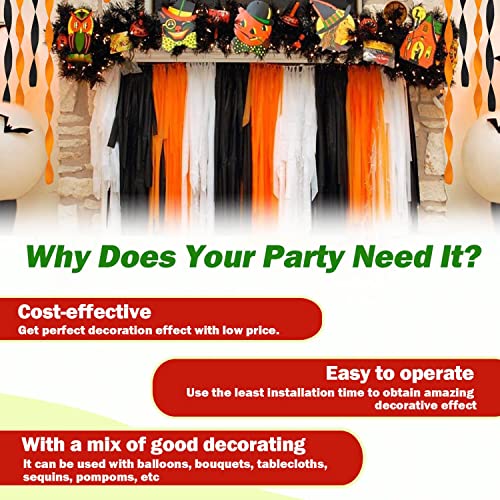 Image of White Crepe Paper Streamers 8 Rolls, Party Streamers for Birthday Wedding Baby Bridal Shower Decorations Halloween Christmas Craft Supplies (1.8 Inch x 82 Ft /Roll,656ft)
