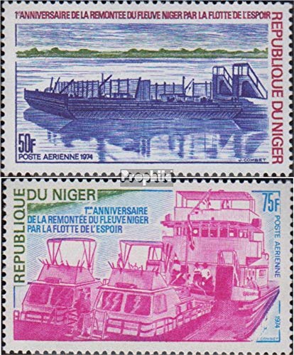 Prophila Collection Niger Michel.-No..: 414-415 (Completa Edizione) 1974 Flußschifffahrt su Il Niger (Francobolli per i Collezionisti) Marinaro