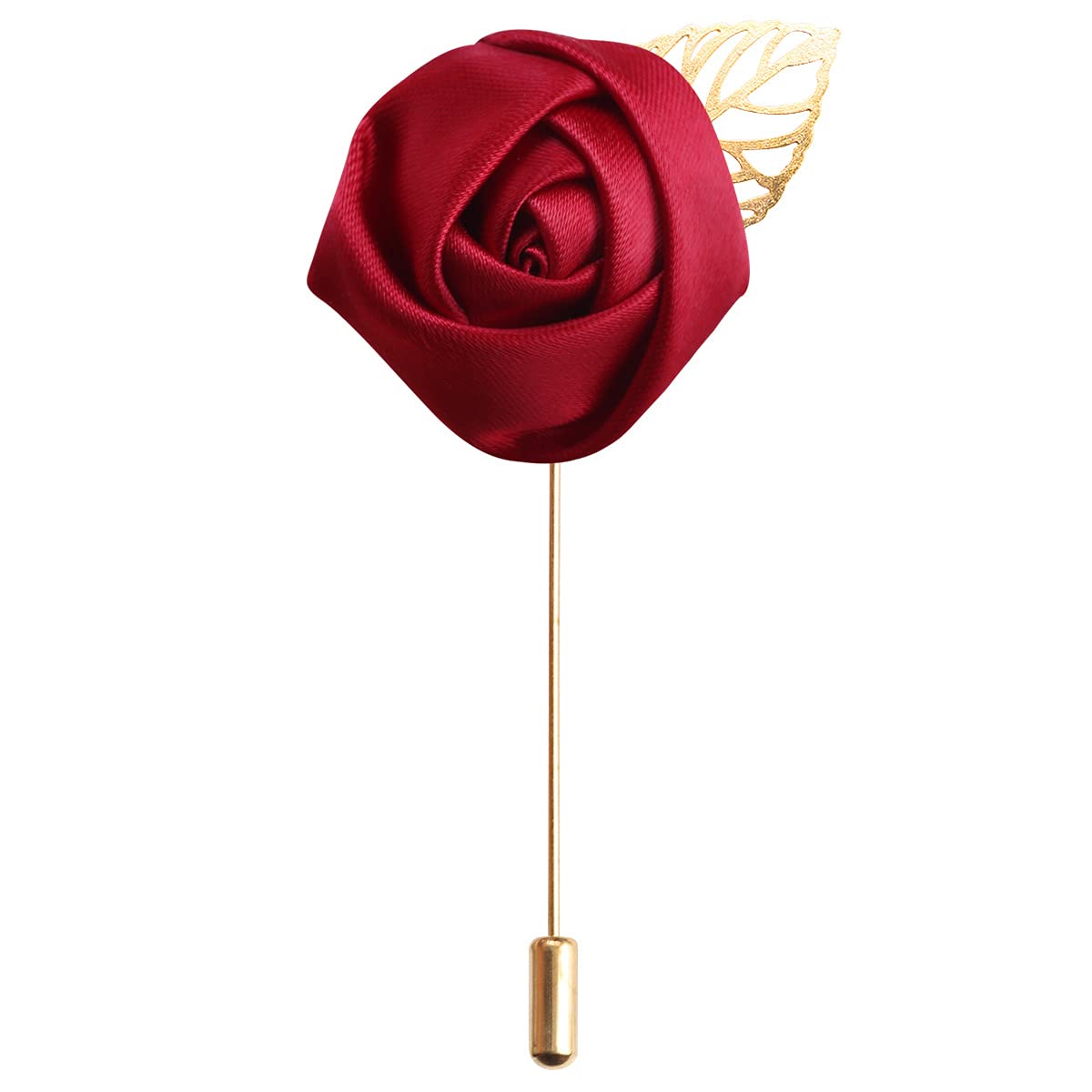 HAOSHICS 3 alfileres de Flores Artificiales de Rosas, Botones de Solapa para Traje de Novio, corsarios de Traje de Hombre para Bodas, Fiestas, Aniversarios, escenarios de decoración de Disfraces