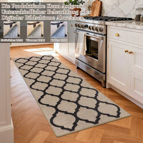 TUKDAK Weben Teppich Läufer Flur rutschfest 50x150cm, Waschbar Küchenteppich, Flurläufer Modern, Teppichläufer, Küchenläufer, Flur Teppich… – Ansicht 6