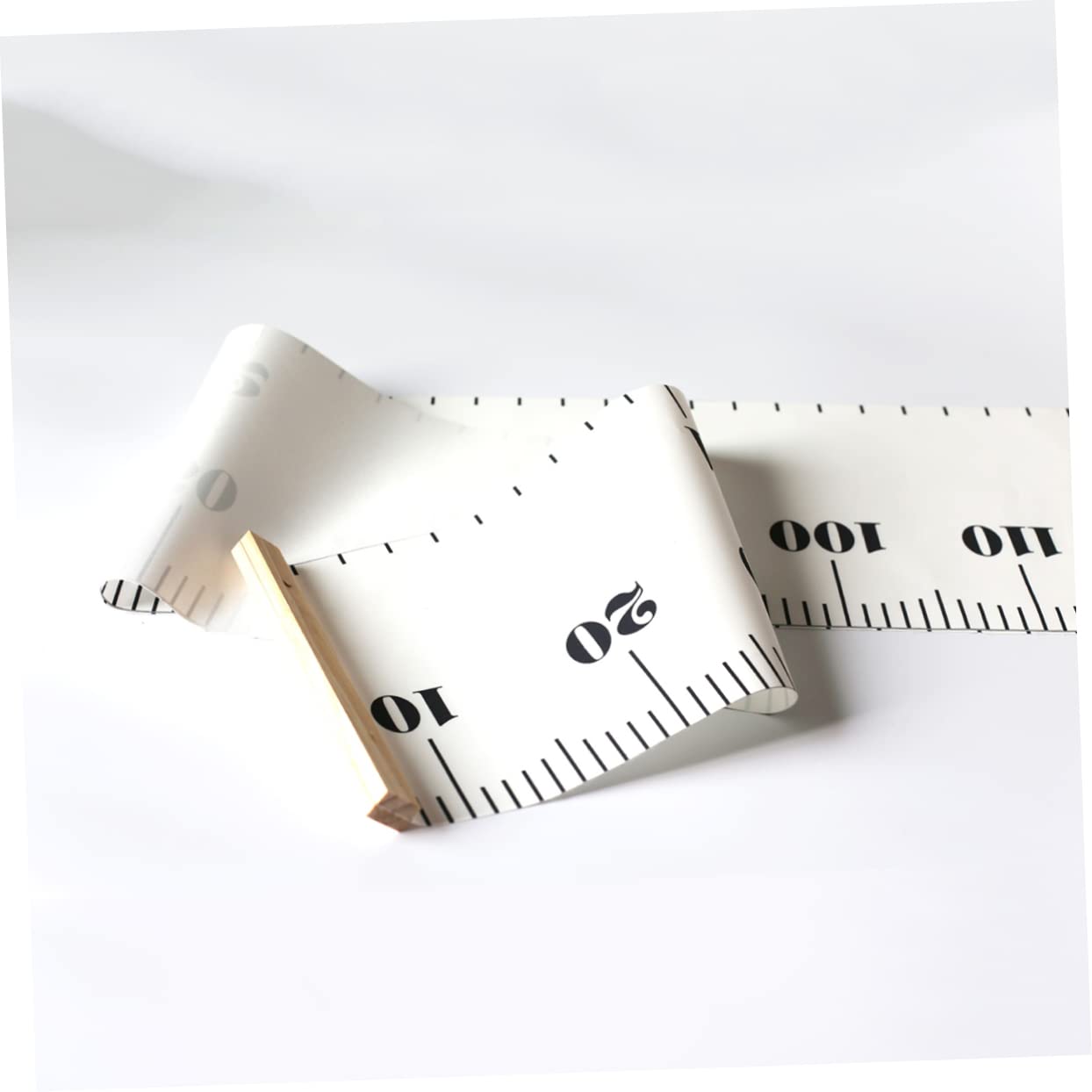 ERINGOGO Height Growth Chart Hanging Ruler for Room White Fabric Wall Decor with Frame Removable and Growth Measurement Ruler