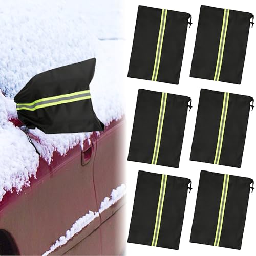 Image of 6 Pcs Side Mirror Covers for Cars with Reflective Strip