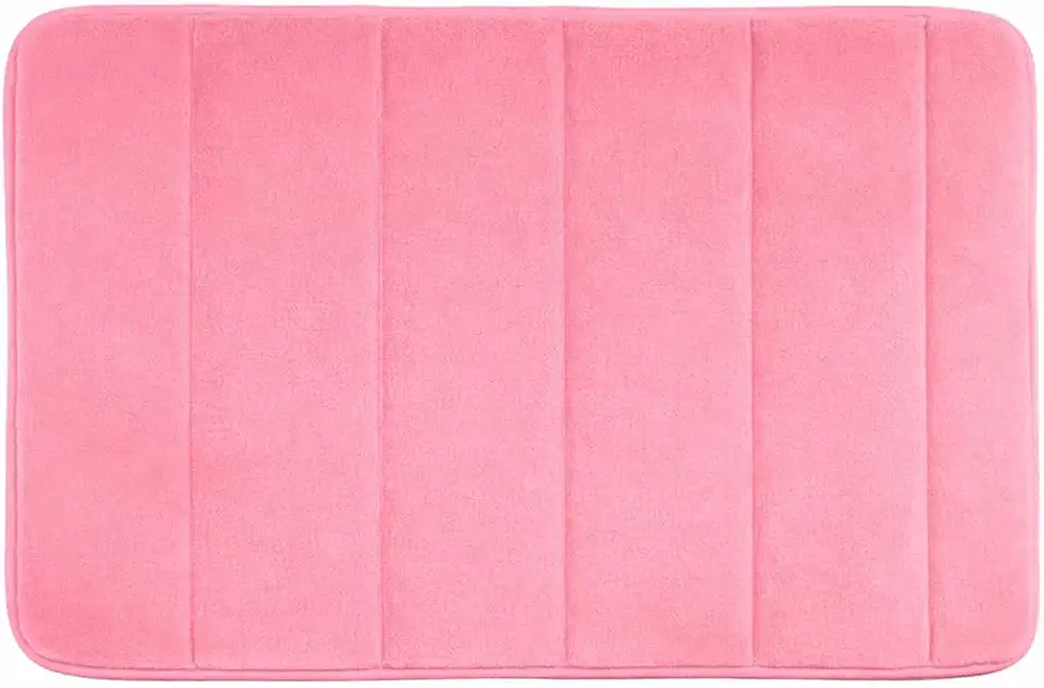 Tapete Antiderrapante Soft Macio, Absorvente, Lavável e de Secagem Rápida para Conforto e Segurança (Rosa)