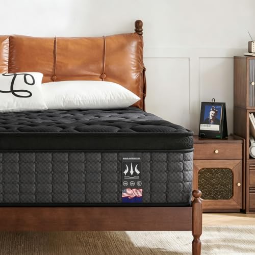 Image of 12 Inch King Mattress - Medium Plush Feel Hybrid Mattress