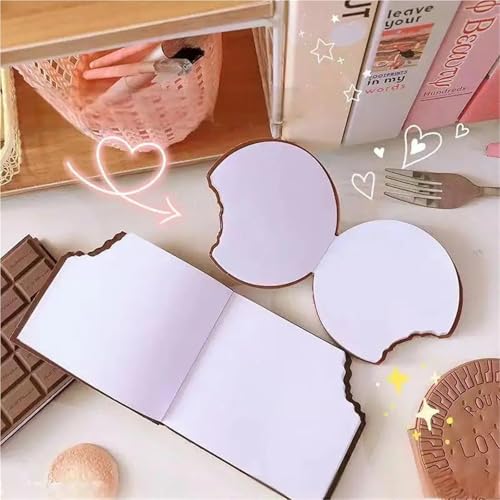 Carnet de notes chocolat mini bloc-notes portable design biscuit original - 4