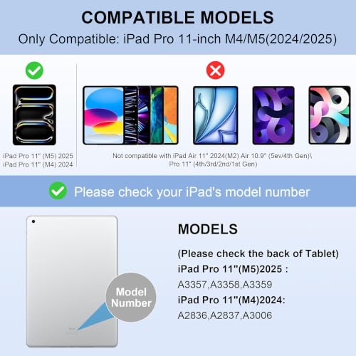 Image of WIWU iPad Pro 11 inch Keyboard Case M4 /M5 2024 2025 Magnetic Wireless White