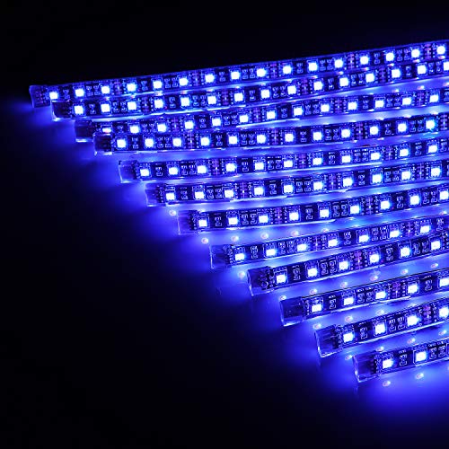 AMBOTHER 12Pcs Motorcycle LED Light Kits Strips Waterproof Multicolor IR/RF Remote Controllers Underglow Accent Glow Neon Ground Effect Atmosphere Lights Lamp for Harely Davidson Motorcycle - Thumbnail 6