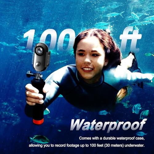Image of BIGASUO 4K Mini Body Camera 128GB - Action Body Cam with Audio & Video- Thumb Hands Free Waterproof Recording Wearable Cameras - POV Worn Portable Personal Camcorde (1395) (Black, B13)