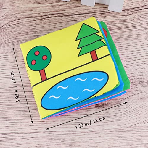 Toyvian Livros de Atividades Macias Livros de Pano Educacional para Bebês Livros Enrugados Livros de