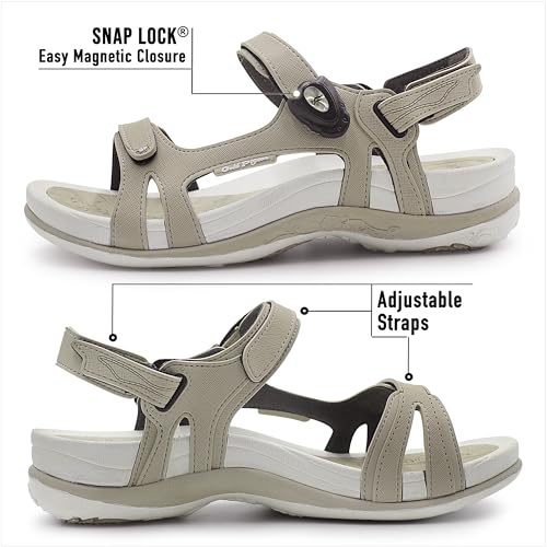 Image of SIGNATURE Arch Support Womens Sandals Comfortable Walking. Everyday Comfy Sandals Women Wear for Beach, Travel, Water, Outdoor, Hiking. Women Footwear.