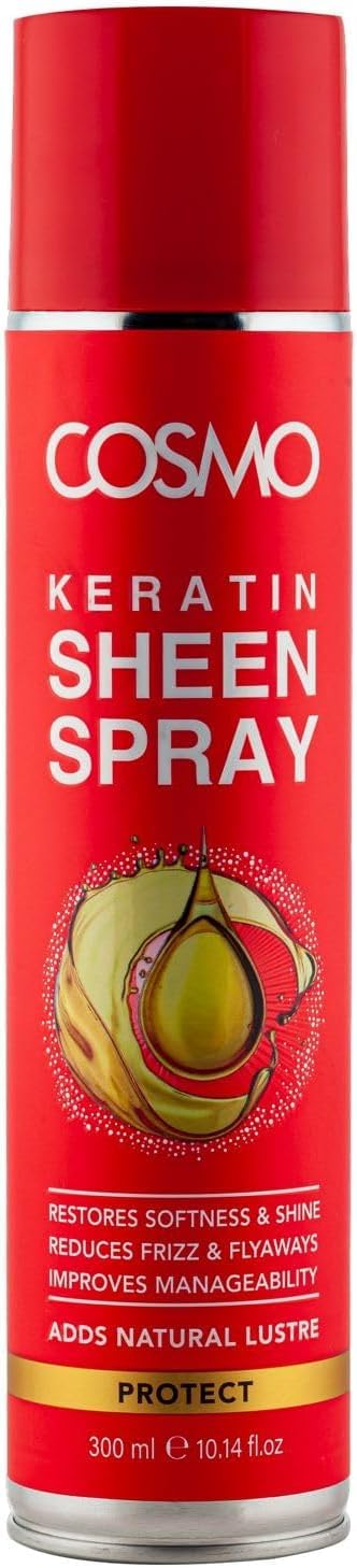 Cosmo Keratin Oil Sheen Hair Spray 300ml – Nourishing & Shine | Adds Natural Shine, Deep Nourishment & Lightweight Protection for Smooth, Soft, Healthy, and Manageable Hair-image-9