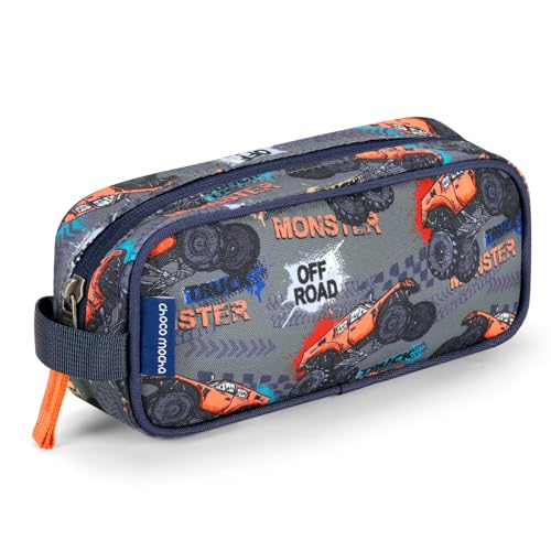 Image of Choco Mocha Boys Pencil Pouch for Kids, Soft Zipper Pencil Case for Boys Toddler, Kids Pencil Case for School Dinosaur Pencil Bag, Black