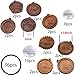ToBeIT 36pcs Bezel Pendant Trays round wooden and Glass Cabochon Round Clear Dome for DIY Crafting Photo Jewelry Making