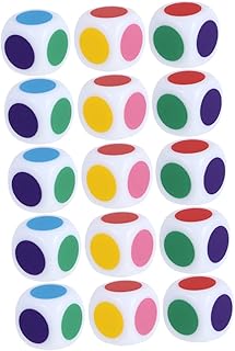 Operitacx 15 Pçs Dados Impressos Em Cores Dados Letras Dados Coloridos Dados Em Branco Dados De Acrílico Dados De Canto Redondo Dados De Aprendizado Para Alunos Dados De Cores