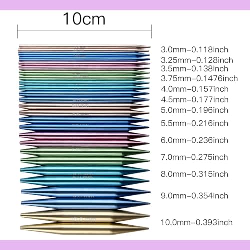 Image of Yarniss 13 Pair Circular Knitting Needle Set 3.0~10.0mm, Interchangeable Aluminum Knitting Needles with Case