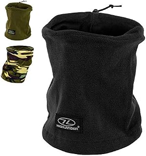 Highlander Unisex Multifunctional Double Layer Thinsulate Polar Fleece Lined Neck Warmer - Thermal Thick Cosy & Soft Winter Neck Sleeve  Windproof, Snood, Bandana, Scarf Neck Gaiter Headwear