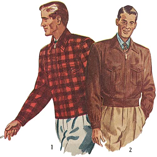 1940's Sewing Pattern: Men's Lumber Jacket, Bomber Jacket - Chest: 38" (97 cm) - 40" (102 cm)2