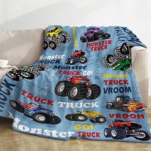 Monster Truck Throw Blanket Monster Truck Baby Blanket Blue