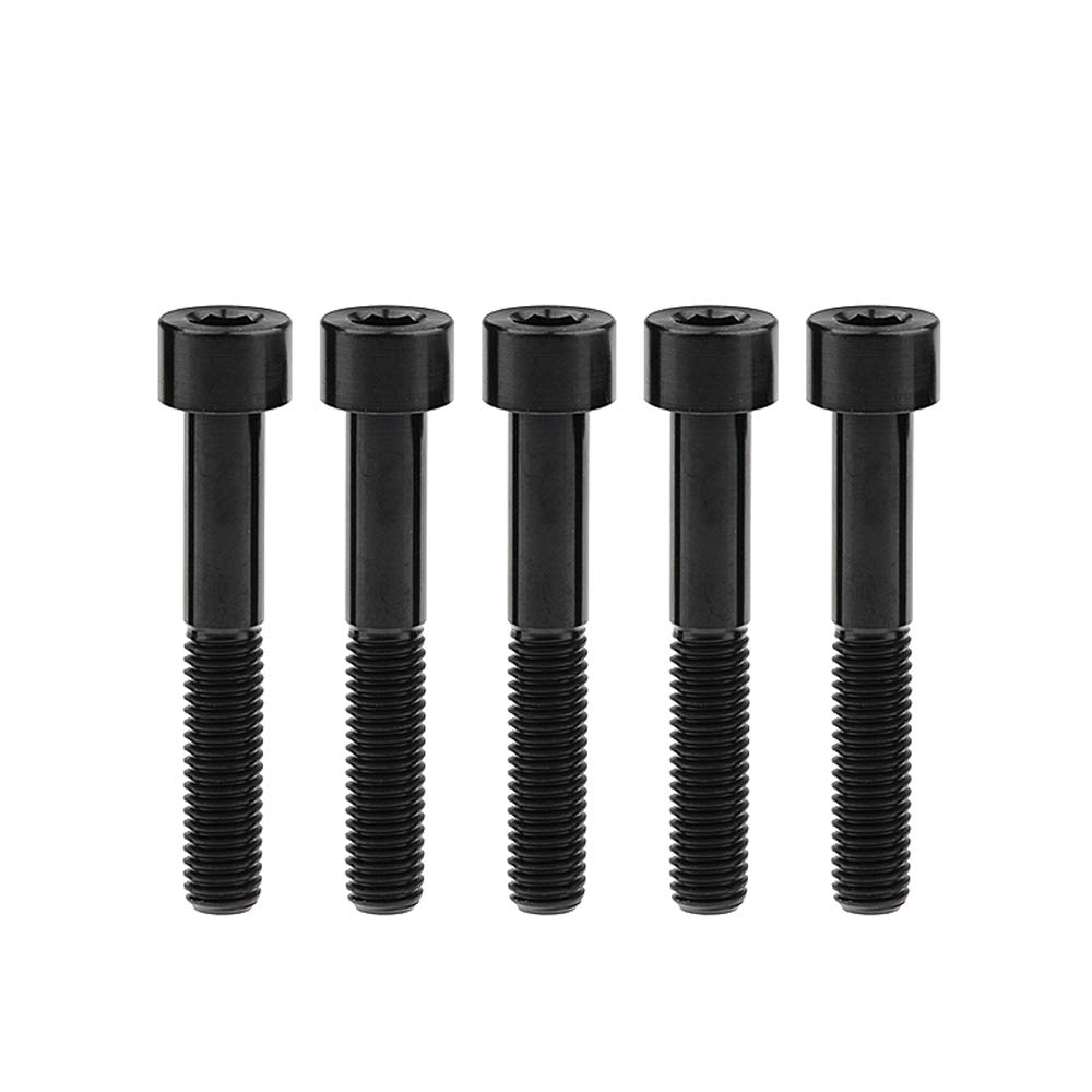 DWAMMEBRS Bolt DIN912 M8x15 20 25 30 35 40 45 50 60 70mm Cap Head Hex Socket Screw Pitch 1.25mm Pack of 5(Black,M8x45mm)