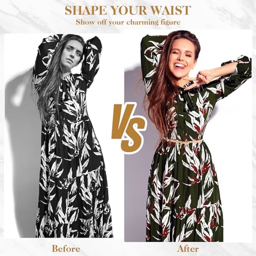 Metal Belts for Women, Elastic Skinny Waist Belt Adjustable Stretchy Fashion Waistband With Bow-Knot for Dresses Jeans2