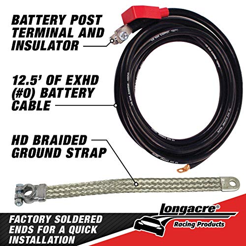 Longacre 52-48115 Deluxe Racing Battery Cable Kit #TOP3
