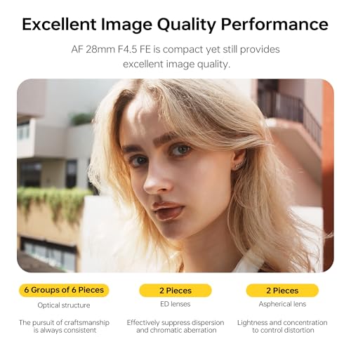 Image of VILTROX AF 28mm F4.5 f /4.5 FE Lens for Sony E Mount, Wide-Angle Full-Frame Auto Focus Lens Compatible with Sony E-Mount Cameras a7C a7SIII a7III a7RIII FX3 ZV-E10 a6700 a6600 a6400