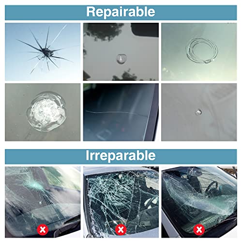 Image of Windshield Repair Kit - Windshield Chip Repair Kit, Windshield Crack Repair Kit with 2pcs Windshield Repair Resin for Fix Auto Glass Windshield Crack Chip Scratch