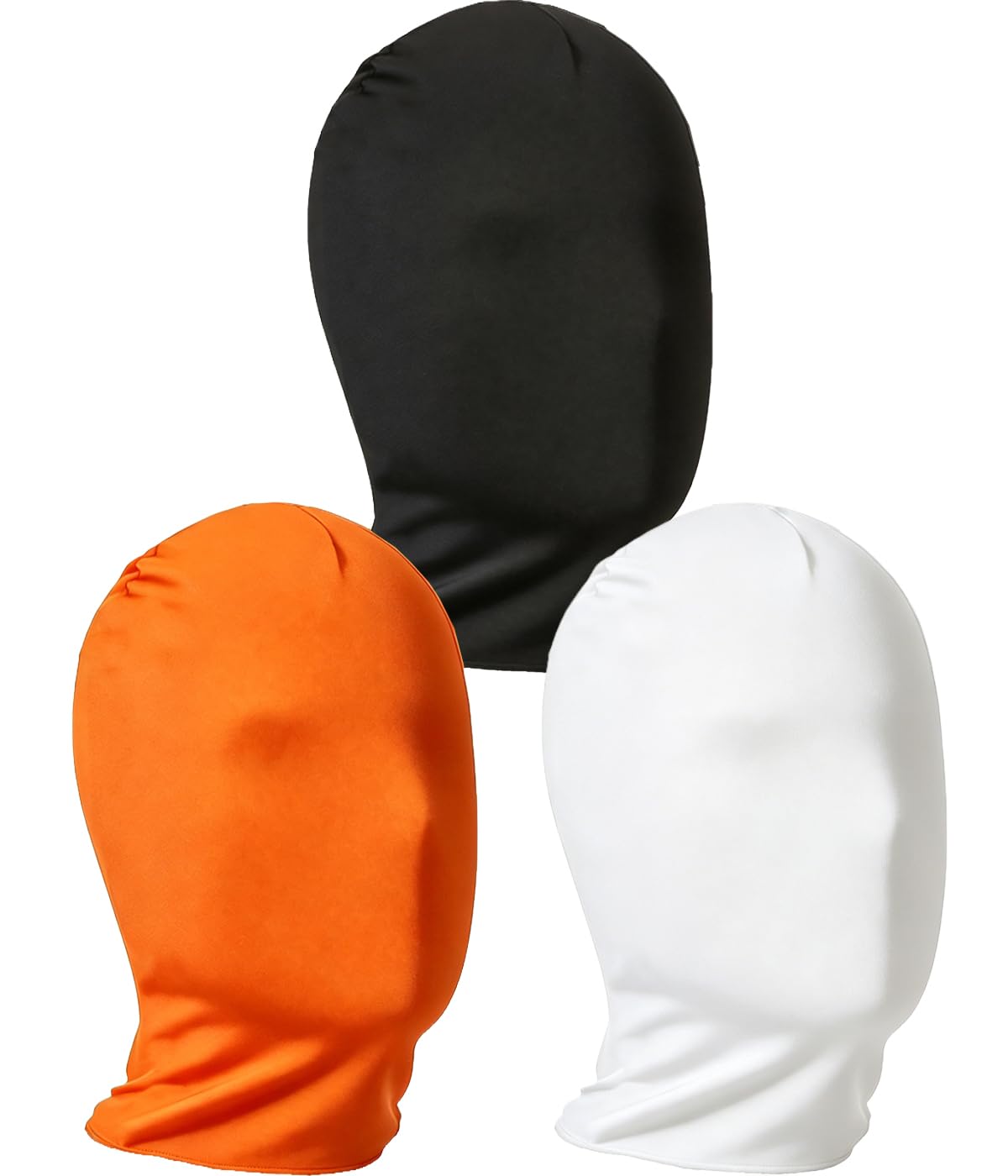 SRLLBBY 3 Pieces Full Face Mask, Stretchy Faceless Cloth Masks, Statue Inflatable Costume Accessory for Adult Men Women
