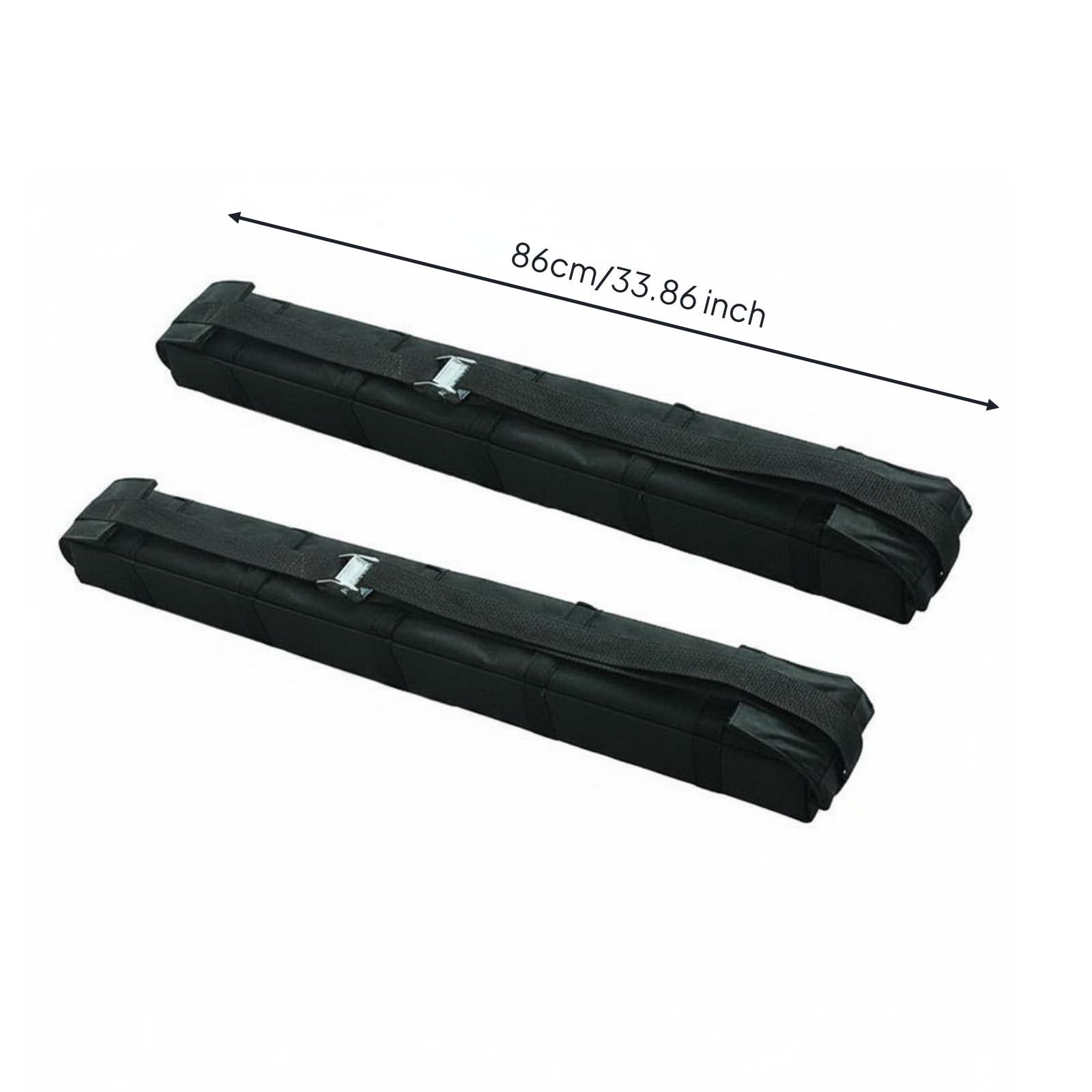 2 Stück Soft Dachträger Faltbarer Dachpolster Dachgepäckträger Dachpolsterauflage mit Oxfordstoff Und Stoßabsorbierender Einlage für Surfbrett Kajak Transport für Pendeln Kurztrips Freizeit