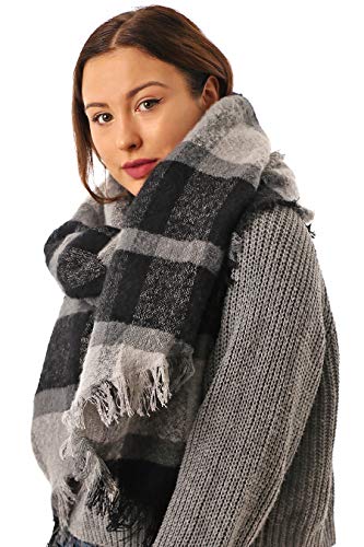 Style Slice Women's Tartan Scarf Thick Warm Blanket Ladies Scarves, Plaid Check Long Large Oversized Soft Shawl and Wrap Christmas Gifts for Women