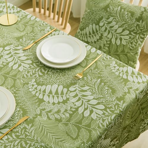 Nappe imprimé Plante Verte rectangulaire 60x60 en tissu robuste - 5