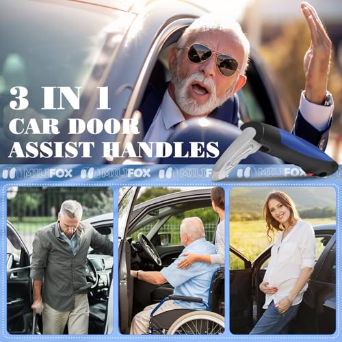 Milifox Car Door Handle for Elderly Car Handle Assist Support, 3 in 1 Portable Auto Grab Handles for Handicap Seniors — view 6