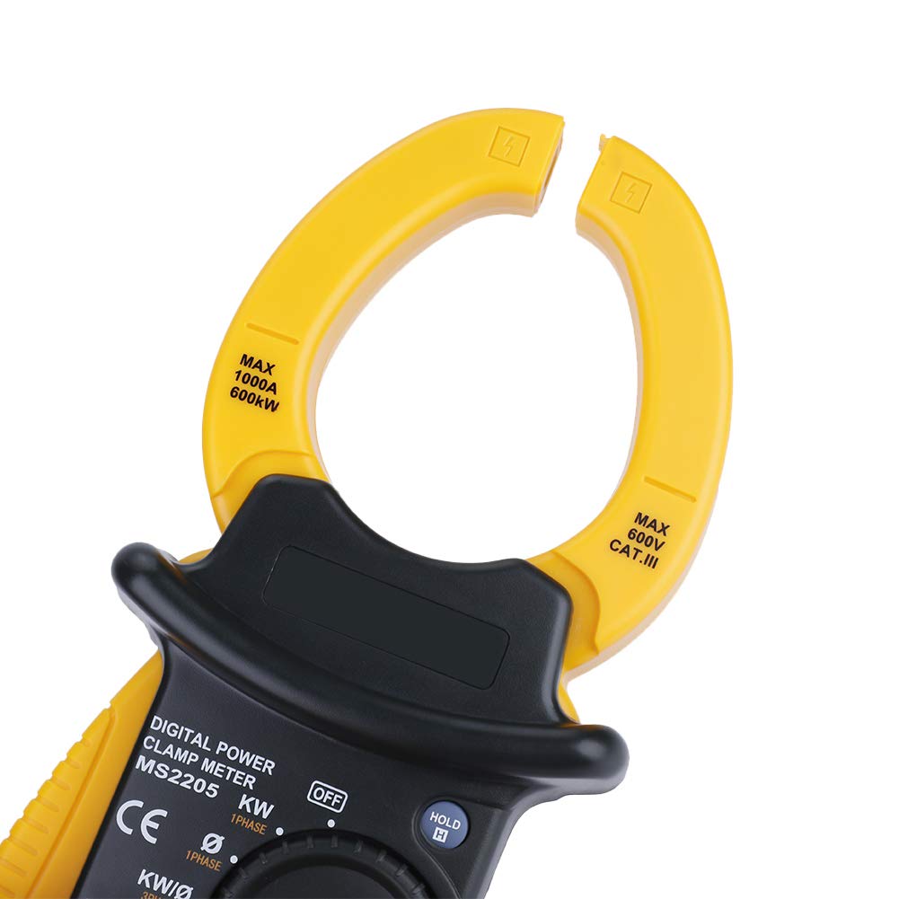 Medidor de pinza trifásico PEAKMETER MS2205 Probador de potencia armónica multifunción para equipos de energía en el sitio/circuitos de energía