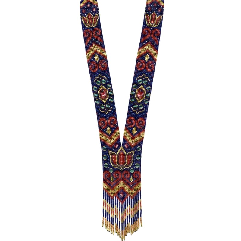Collier traditionnel ukrainien fait main en perles de rocaille LKBEADS