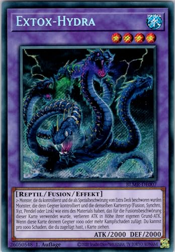 Extox-Hydra - BLMR-DE007 - Secret Rare - 1. Auflage - Deutsch - Yugioh - Battles of Legend: Monstrous Revenge - mit RC-Fieldcenter