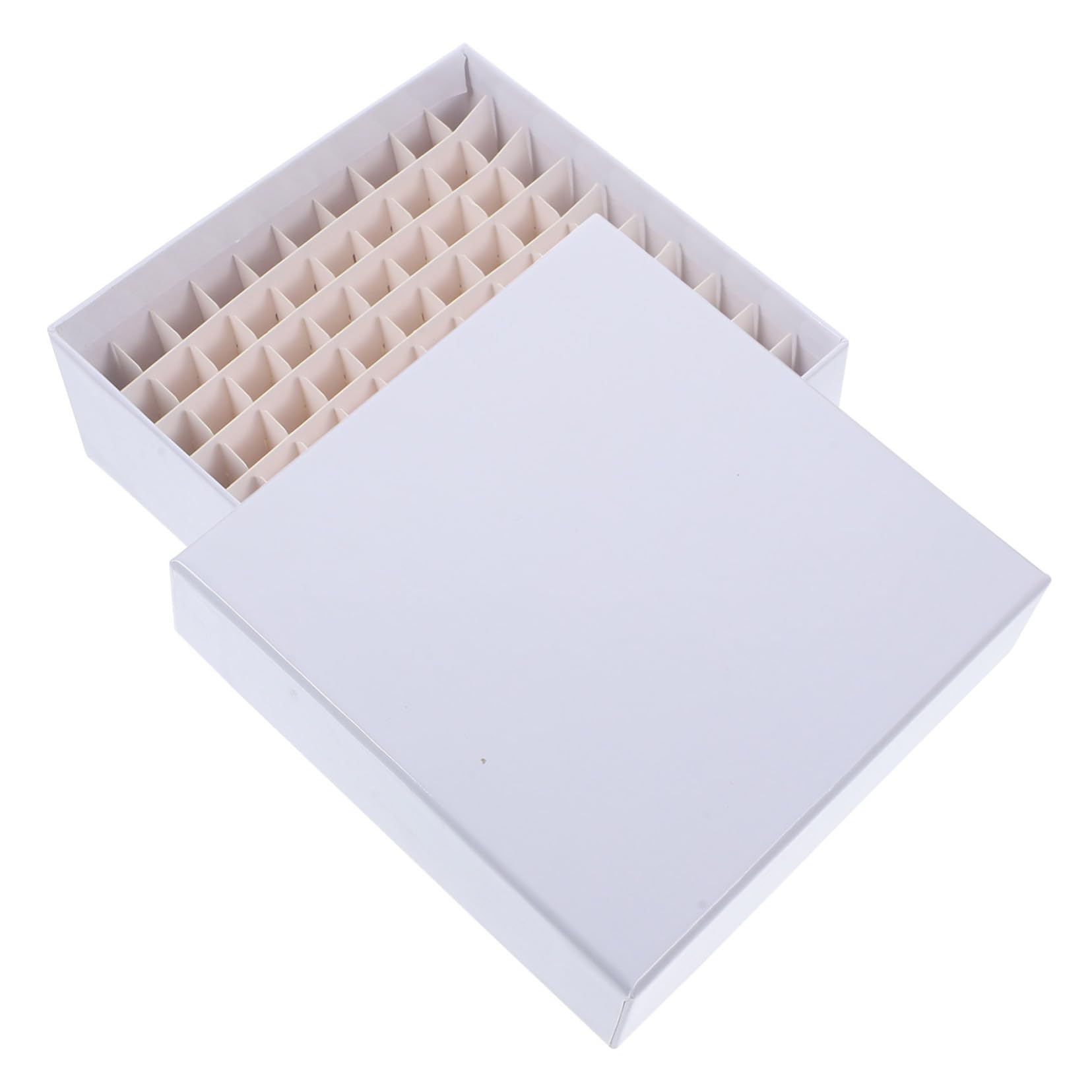 Cabilock 5 Piezas Caja de Almacenamiento para Tubos de Centrífuga de Papel Resistente Diseño Multi-compartimentos Soporte Criogénico Reutilizable para Microcentrífugas Compatible con