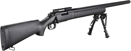 Miniatura 4 de Lancer Tactical Airsoft M24 Bolt Action Sniper Airsoft Rifle con bípode (color negro)