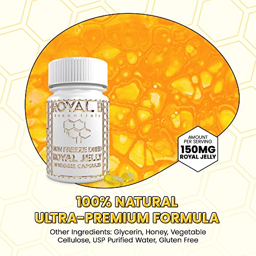 Royal B Essentials 190617 Ultra-Premium Royal Jelly 4,500Mg Per Jar (Nootropics) In Vegan Capsules thumb #4