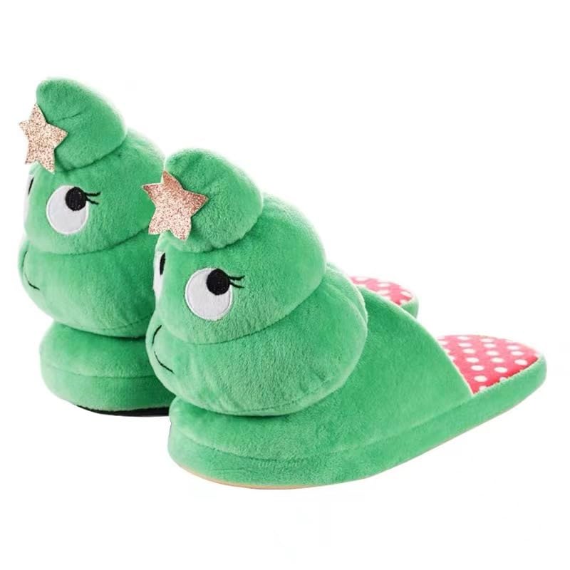 Funny Caterpillar Plush Slippers, Cartoon Winter House Slipper Shoes for Indoor Use, Cozy Warm Half-Wrap Cotton Footwear for Kids and Adults, Cute Novelty Home Fluffy Footwear, Size 26cm