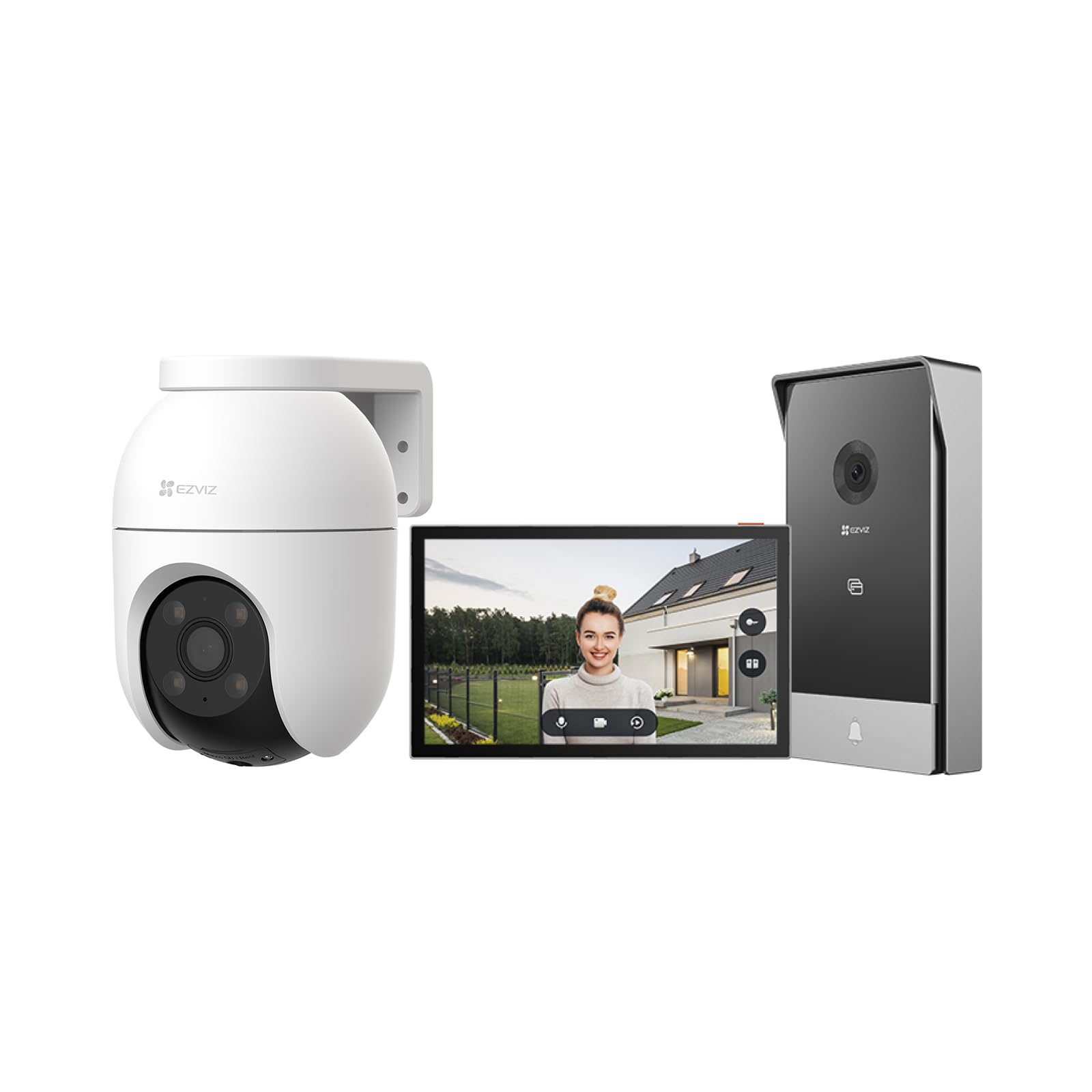 EZVIZ Lotes de CP7 Videoportero 2K y C8C 5MP Camara de Vigilancia Exterior
