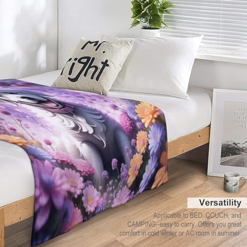 Couverture douce de qualité supérieure en flannel motif chien 100x130