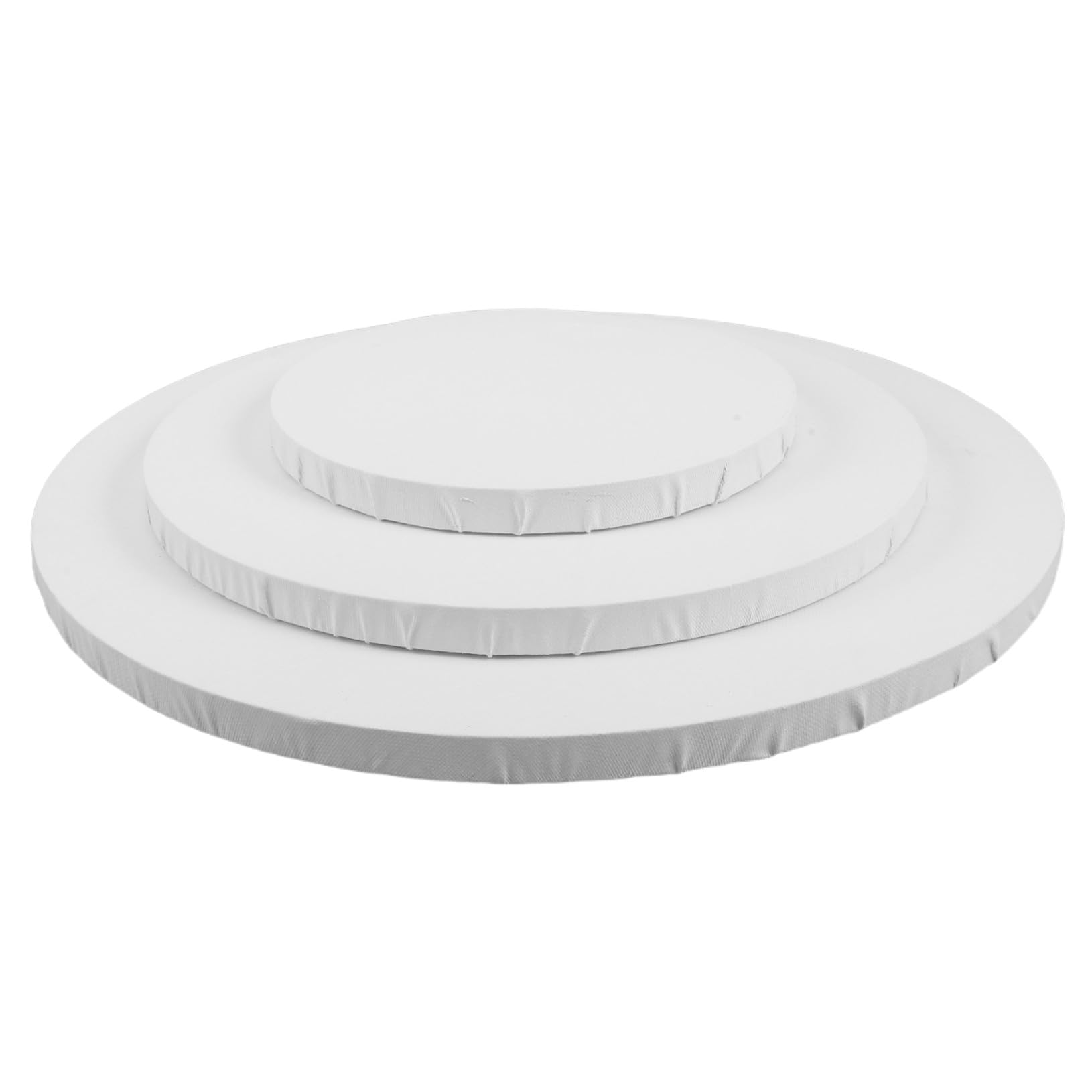 Tablero de lienzo circular con marco de madera noble para obras de arte al óleo
