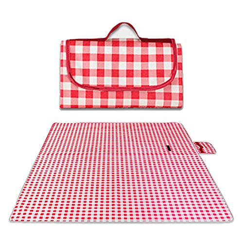 Wasserdichte Picknickdecke, sanddicht, einfach zusammenklappbar, handlich, tragbar, große Matte für Strand, Rasen, Park, Outdoor, Reisen Cover