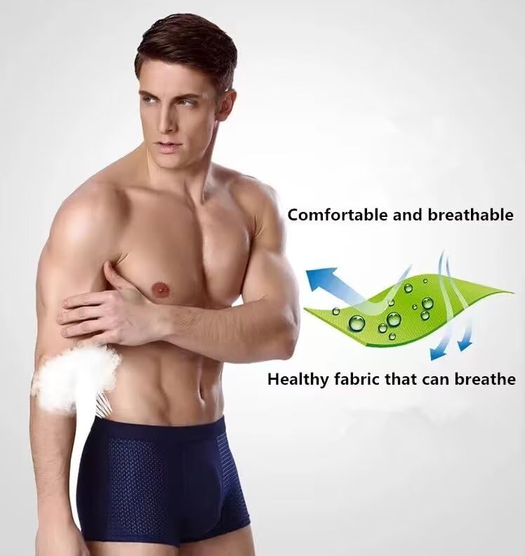 8Pcs Breathable Boxer Briefs Men's Underwear Boxers3