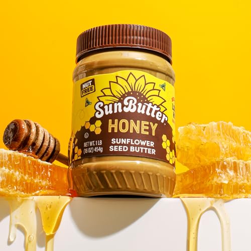 Image of SunButter Honey Sunflower Seed Butter, 16 oz Nut-Free Spread with 5g Plant-Based Protein, Roasted Rich & Savory Flavor, Smooth Texture | Vegan & Kosher